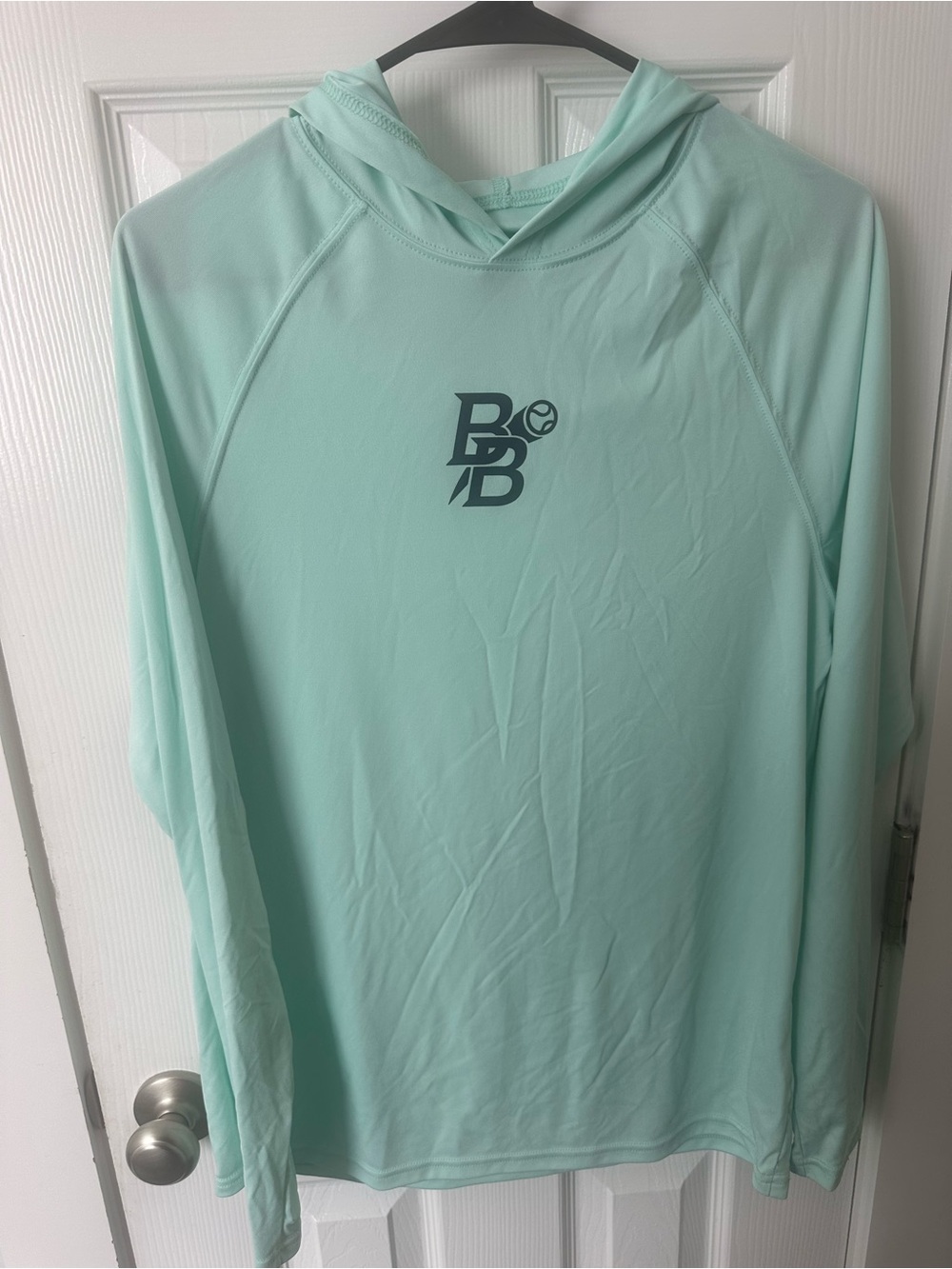 Better Baseball (BB) Mint Hooded Long Sleeve Top